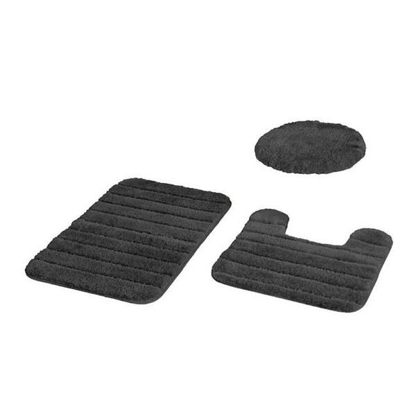 Sobel Westex Sobel Westex Luxury Nylon 3Piece Rug Set Gunmetal